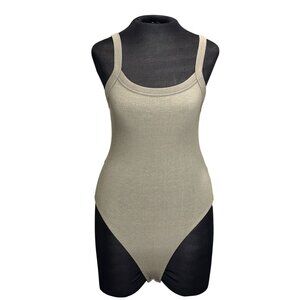 American Eagle Ribbed Bodysuit Olive Tank Top Style S/P/CH